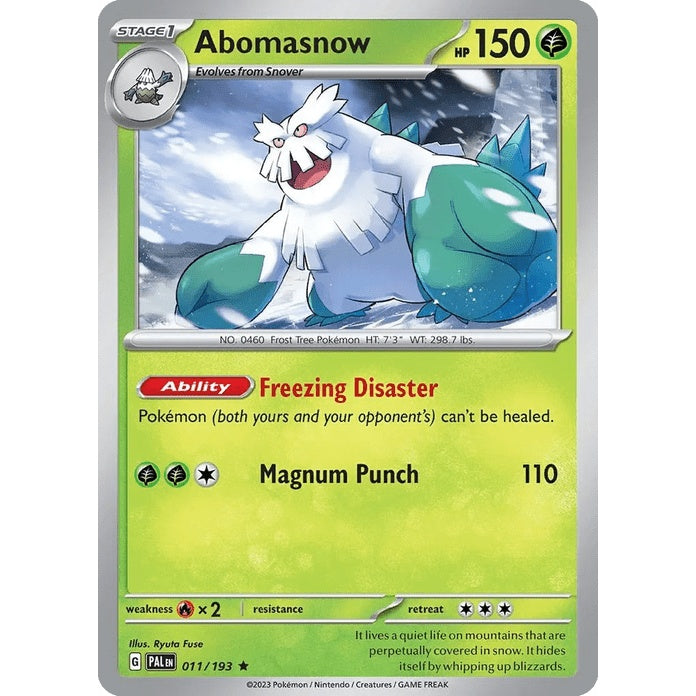 Abomasnow - Paldea Evolved (Rare) [PAL-11] English / Near Mint / Normal