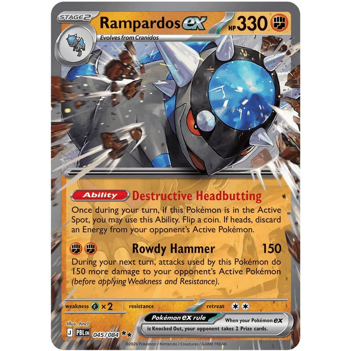 Rampardos ex - Pitch Black (Double Rare) [PBL-45] English / Near Mint / Normal