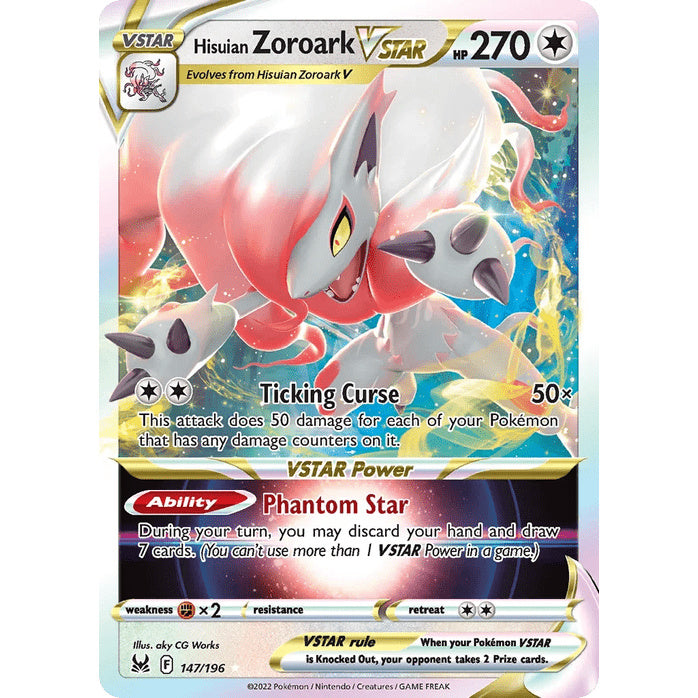 Hisuian Zoroark VSTAR - Lost Origin (Rare Holo VSTAR) [LOR-147] English / Near Mint / Normal