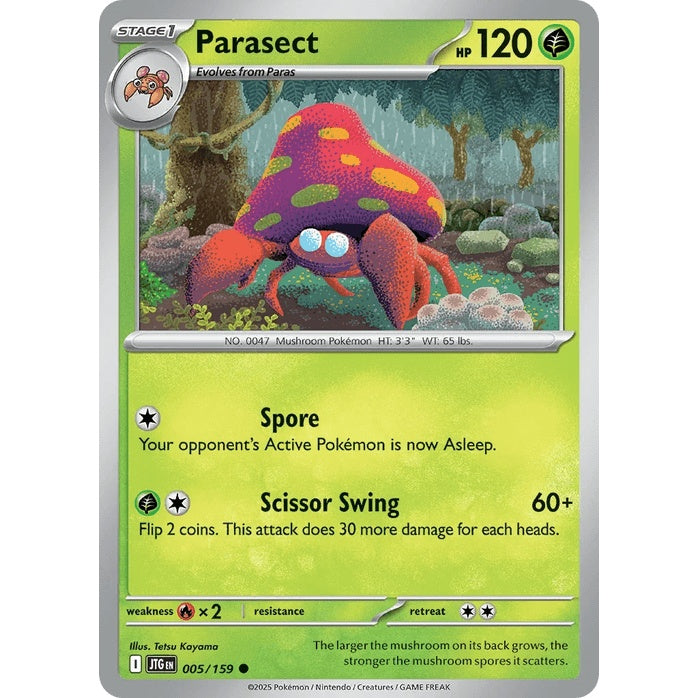Parasect - Journey Together (Common) [JTG-5] English / Near Mint / Normal
