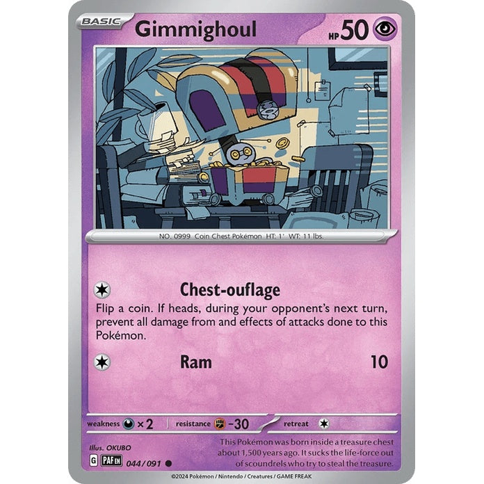 Gimmighoul - Paldean Fates (Common) [PAF-44] English / Near Mint / Normal