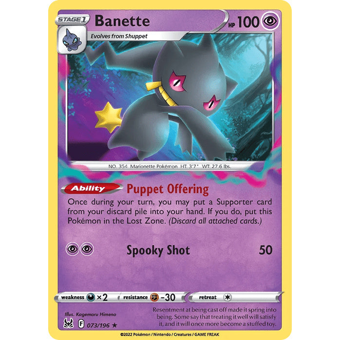 Banette - Lost Origin (Rare) [LOR-73] English / Near Mint / Normal