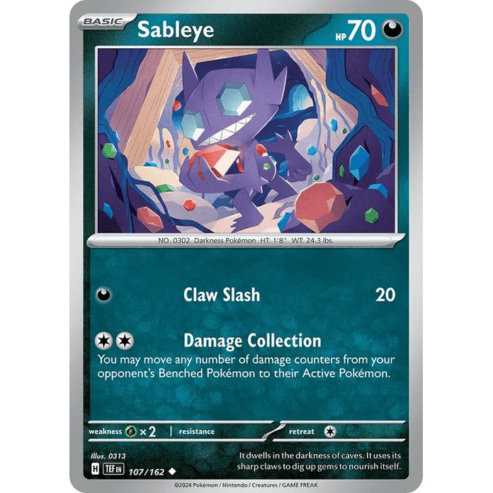 Sableye - Temporal Forces (Uncommon) [TEF-107] English / Near Mint / Normal