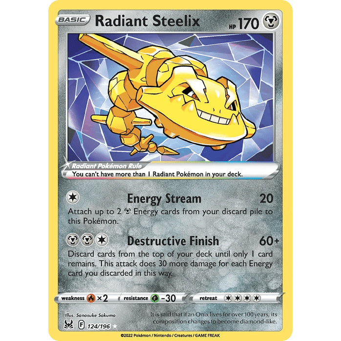Radiant Steelix - Lost Origin (Radiant Rare) [LOR-124] English / Near Mint / Normal