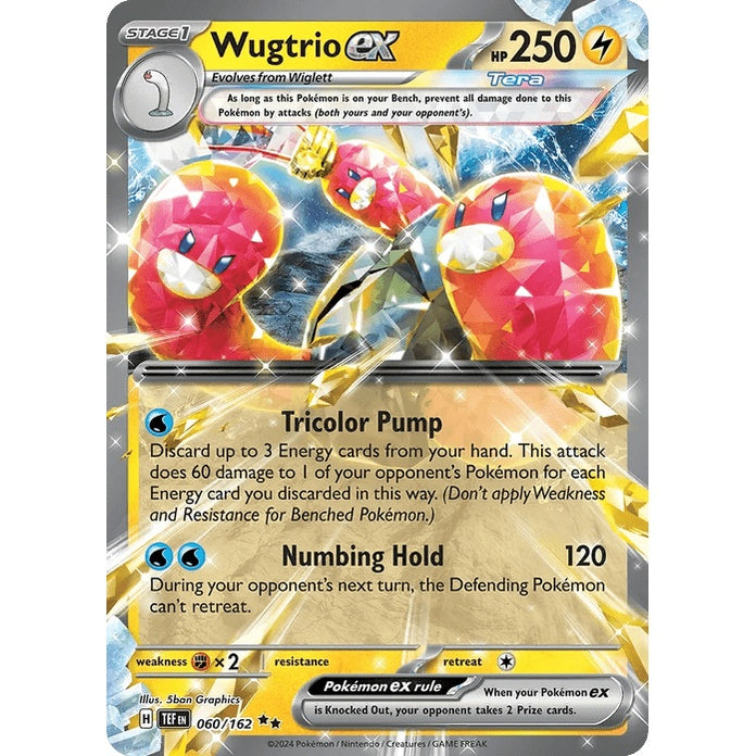 Wugtrio ex - Temporal Forces (Double Rare) [TEF-60] English / Near Mint / Normal