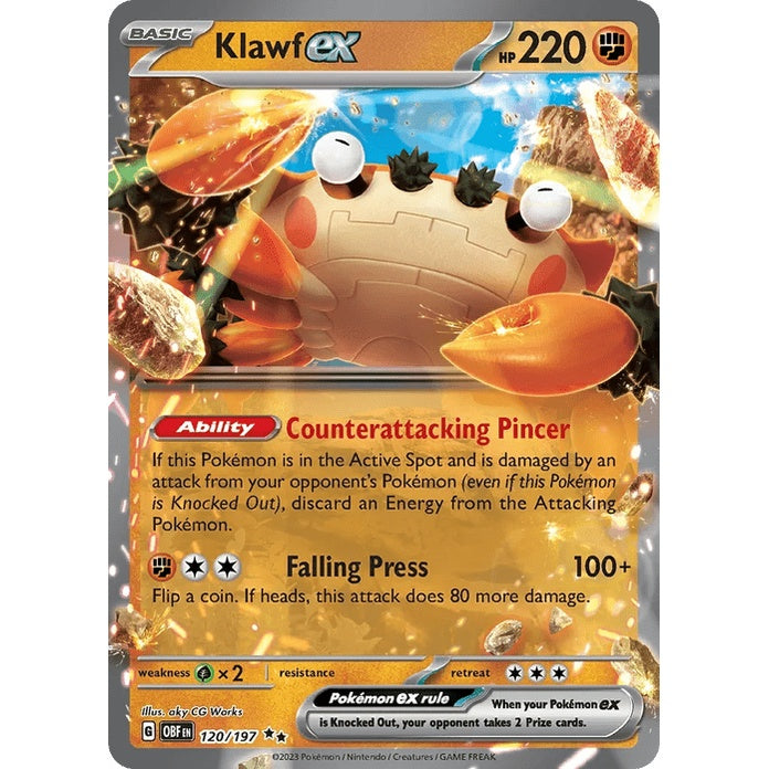 Klawf ex - Obsidian Flames (Double Rare) [OBF-120] English / Near Mint / Normal