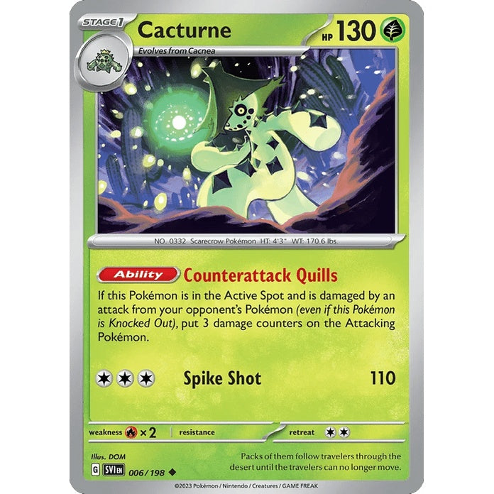 Cacturne - Scarlet & Violet (Uncommon) [SVI-6] English / Near Mint / Normal