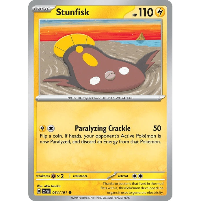Stunfisk - Surging Sparks (Common) [SSP-64] English / Near Mint / Normal
