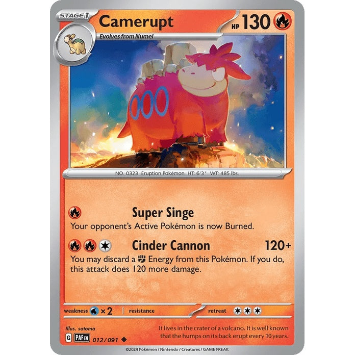 Camerupt - Paldean Fates (Uncommon) [PAF-12] English / Near Mint / Normal