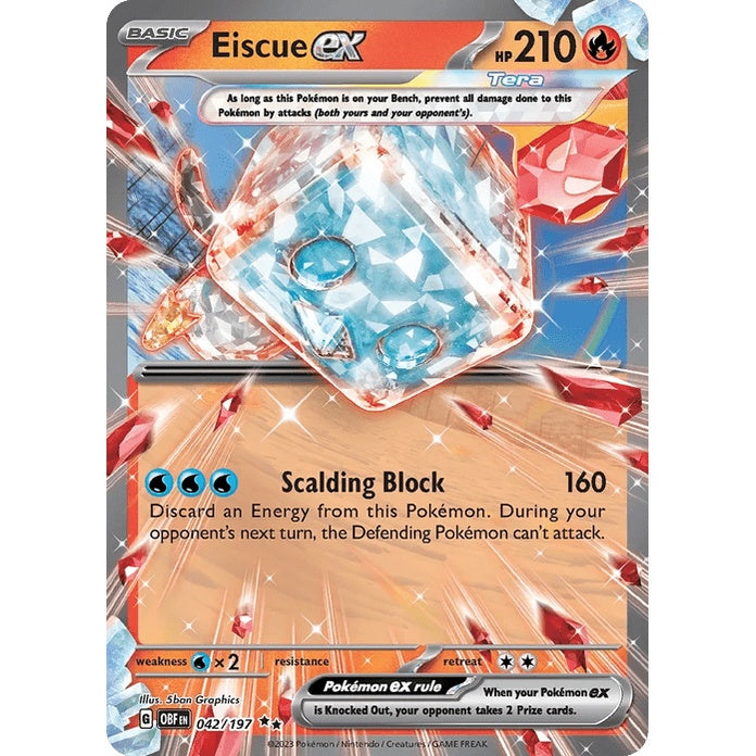 Eiscue ex - Obsidian Flames (Double Rare) [OBF-42] English / Near Mint / Normal