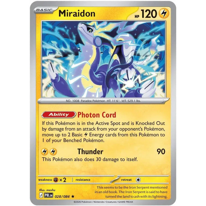 Miraidon - Pitch Black (Rare) [PBL-28] English / Near Mint / Normal