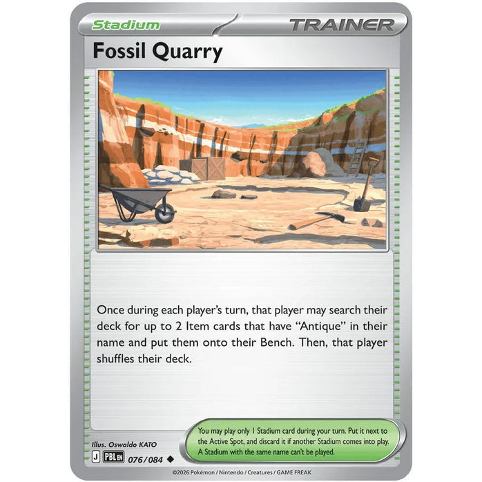 Fossil Quarry - Pitch Black (Uncommon) [PBL-76] English / Near Mint / Normal