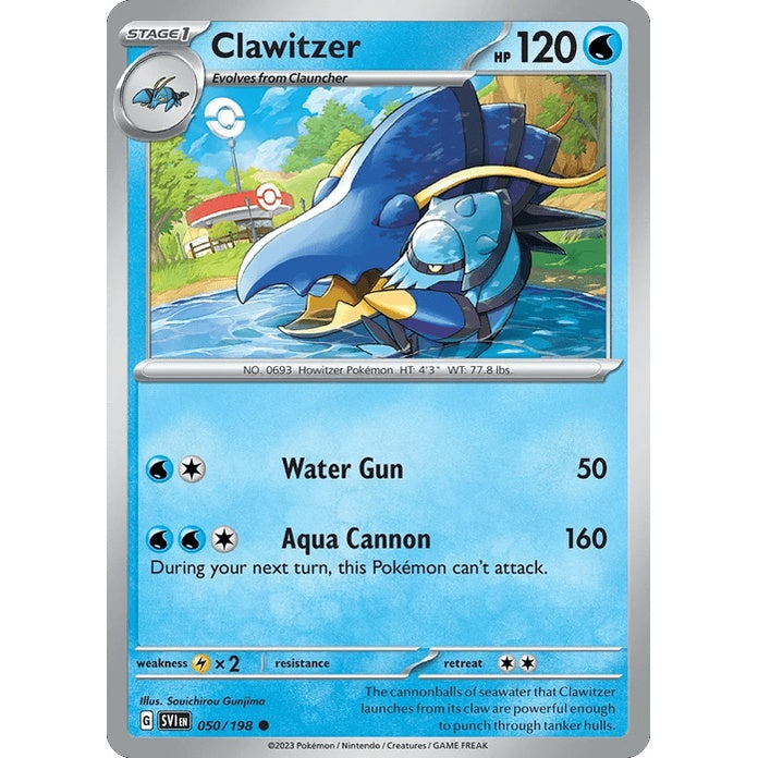 Clawitzer - Scarlet & Violet (Common) [SVI-50] English / Near Mint / Normal