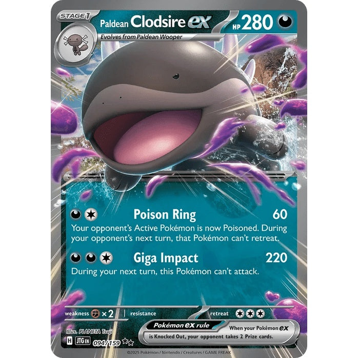 Paldean Clodsire ex - Journey Together (Double Rare) [JTG-94] English / Near Mint / Normal