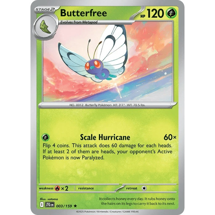 Butterfree - Journey Together (Rare) [JTG-3] English / Near Mint / Normal