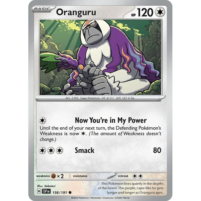 Oranguru - Surging Sparks (Common) [SSP-156] English / Near Mint / Normal