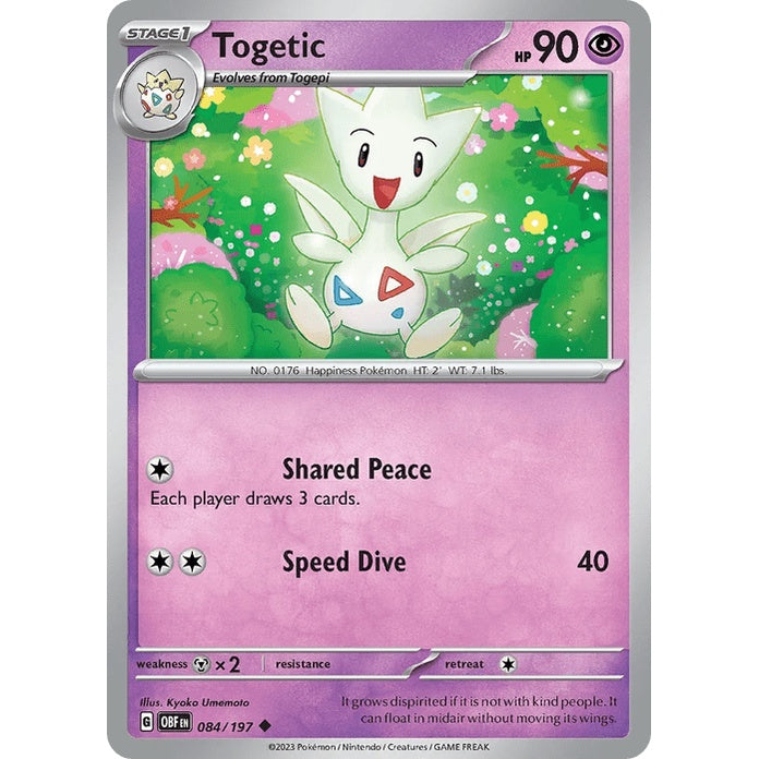 Togetic - Obsidian Flames (Uncommon) [OBF-84] English / Near Mint / Normal