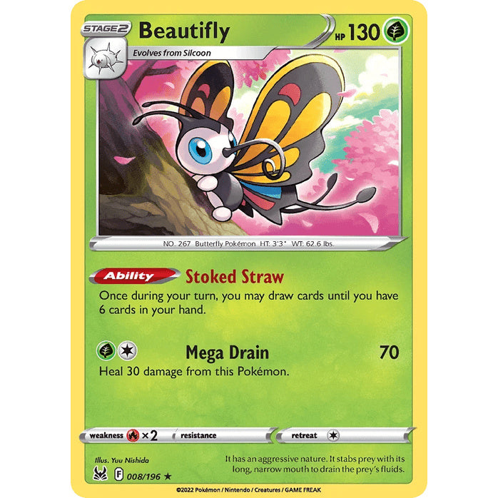 Beautifly - Lost Origin (Rare Holo) [LOR-8] English / Near Mint / Normal