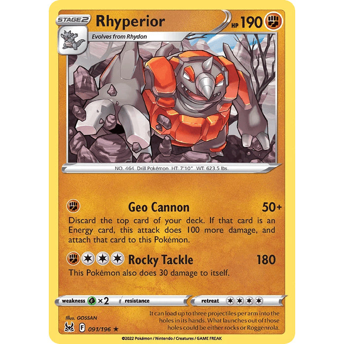 Rhyperior - Lost Origin (Rare) [LOR-91] English / Near Mint / Normal