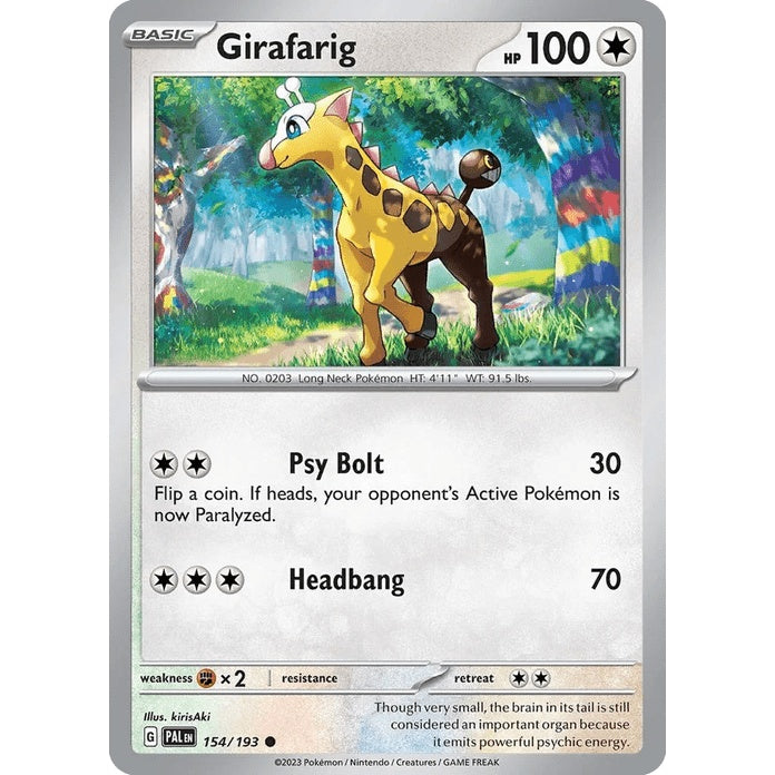 Girafarig - Paldea Evolved (Common) [PAL-154] English / Near Mint / Normal