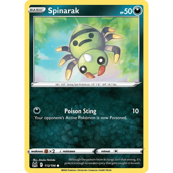 Spinarak - Lost Origin (Common) [LOR-112] English / Near Mint / Normal