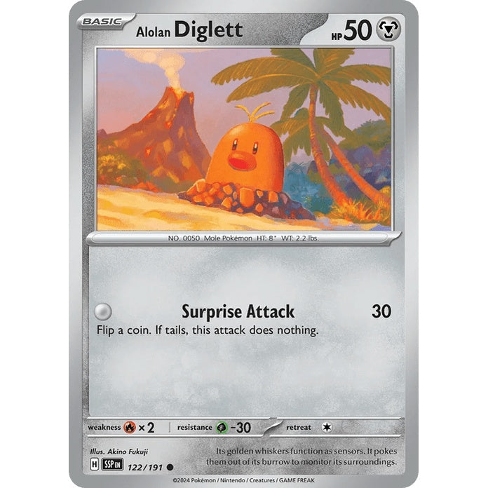 Alolan Diglett - Surging Sparks (Common) [SSP-122] English / Near Mint / Normal