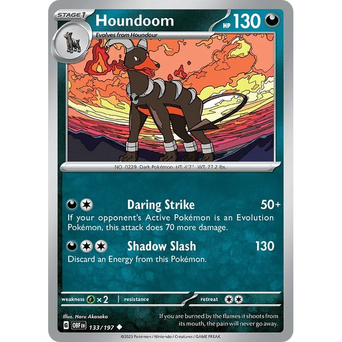 Houndoom - Obsidian Flames (Uncommon) [OBF-133] English / Near Mint / Normal
