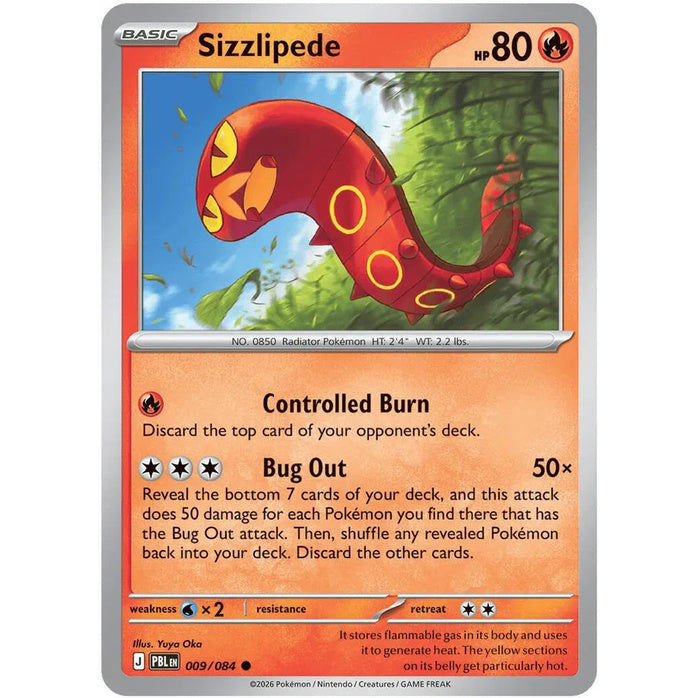 Sizzlipede - Pitch Black (Common) [PBL-9] English / Near Mint / Normal
