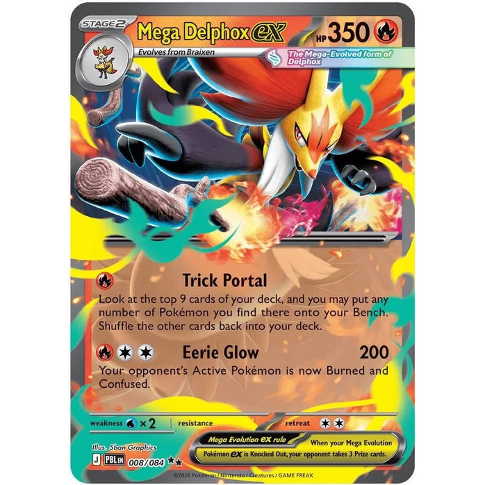 Mega Delphox ex - Pitch Black (Double Rare) [PBL-8] English / Near Mint / Normal