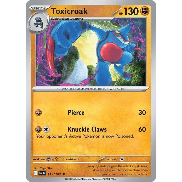 Toxicroak - Paldea Evolved (Uncommon) [PAL-115] English / Near Mint / Normal