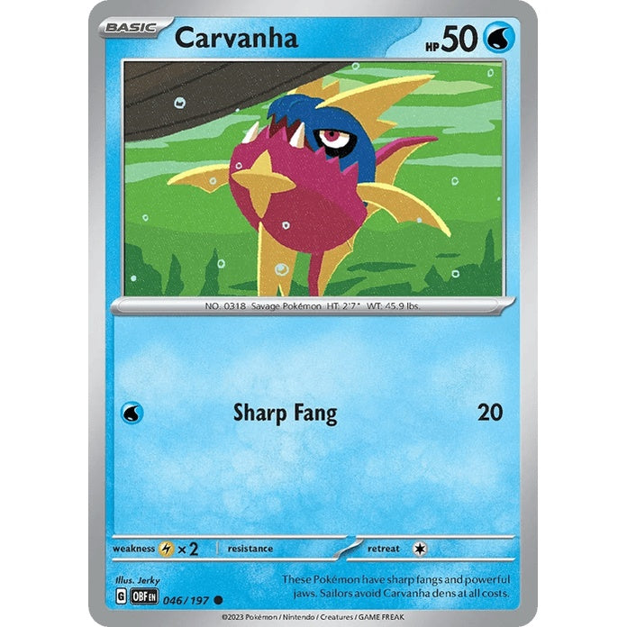 Carvanha - Obsidian Flames (Common) [OBF-46] English / Near Mint / Normal