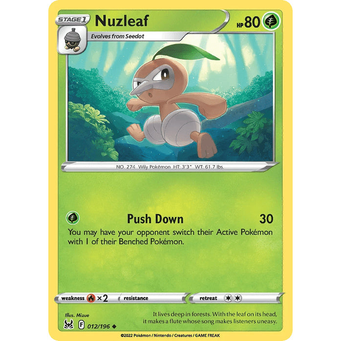 Nuzleaf - Lost Origin (Uncommon) [LOR-12] English / Near Mint / Normal