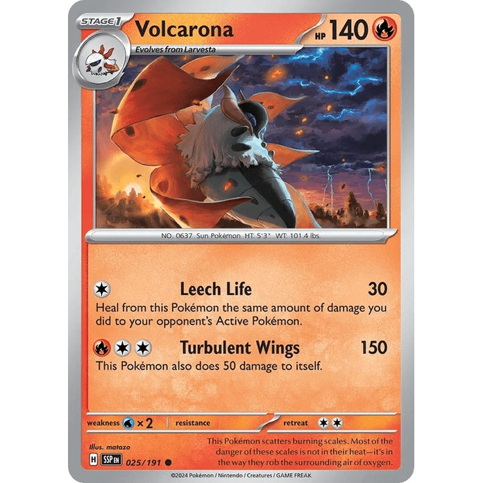 Volcarona - Surging Sparks (Common) [SSP-25] English / Near Mint / Normal