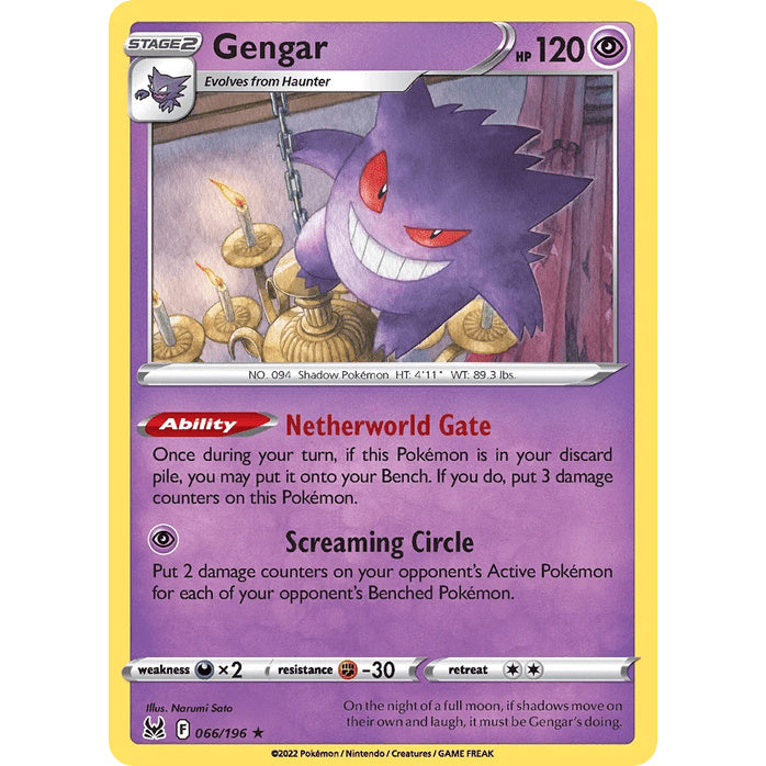 Gengar - Lost Origin (Rare Holo) [LOR-66] English / Near Mint / Normal