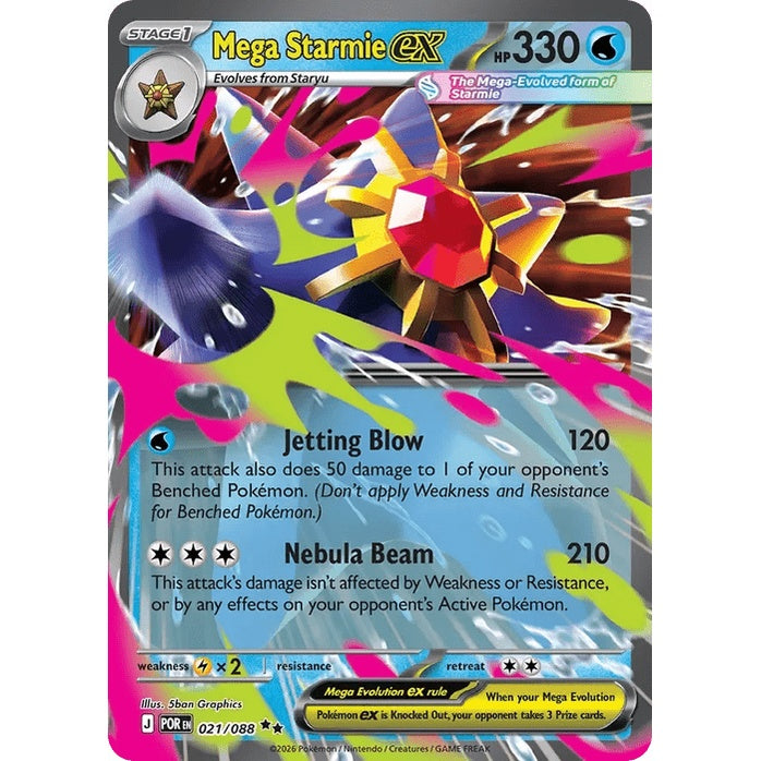 Mega Starmie ex - Perfect Order (Double Rare) [POR-21] English / Near Mint / Normal