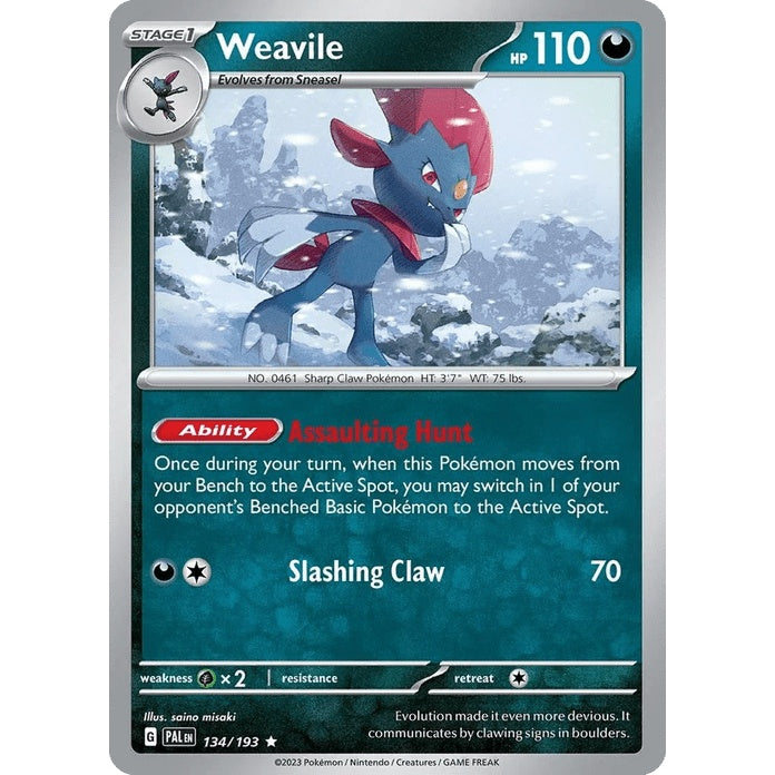 Weavile - Paldea Evolved (Rare) [PAL-134] English / Near Mint / Normal