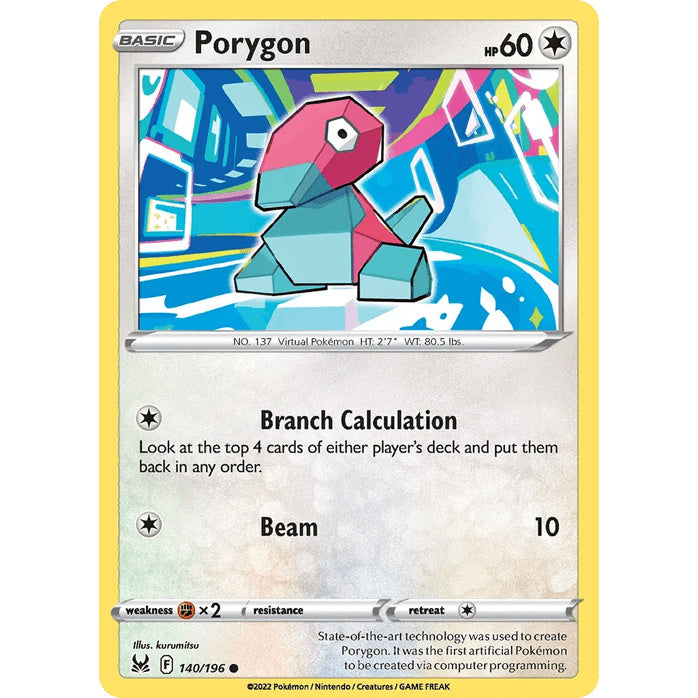 Porygon - Lost Origin (Common) [LOR-140] English / Near Mint / Normal