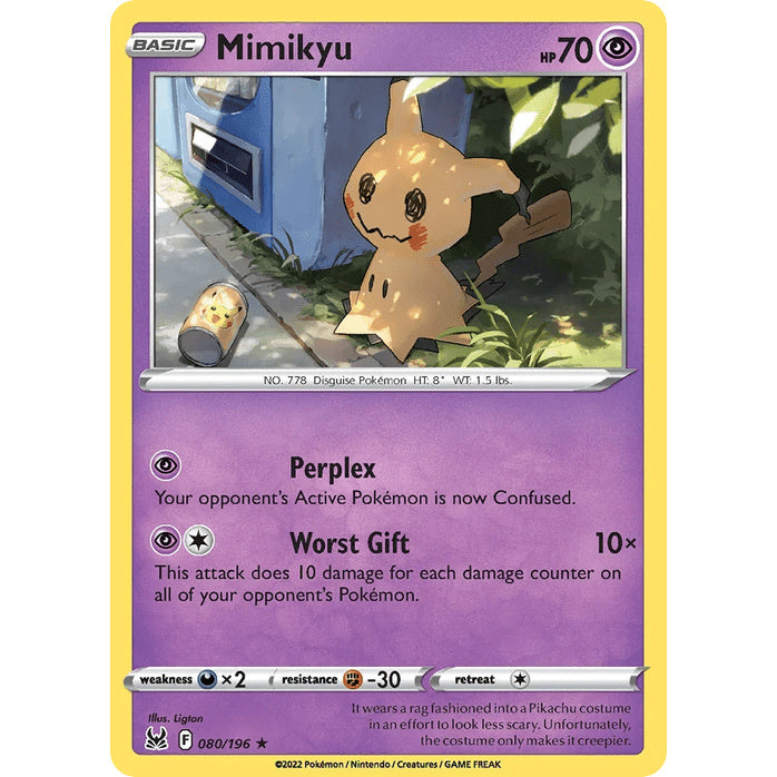 Mimikyu - Lost Origin (Rare) [LOR-80] English / Near Mint / Normal
