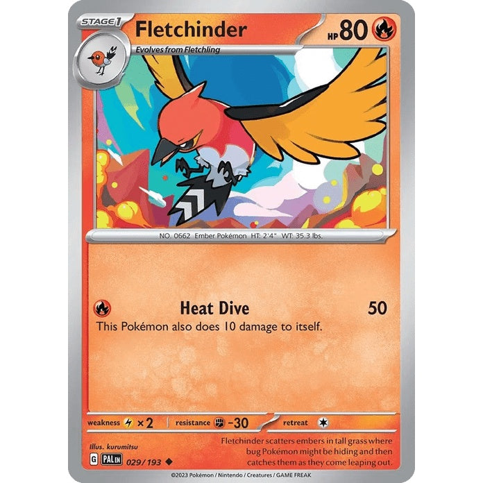 Fletchinder - Paldea Evolved (Uncommon) [PAL-29] English / Near Mint / Normal