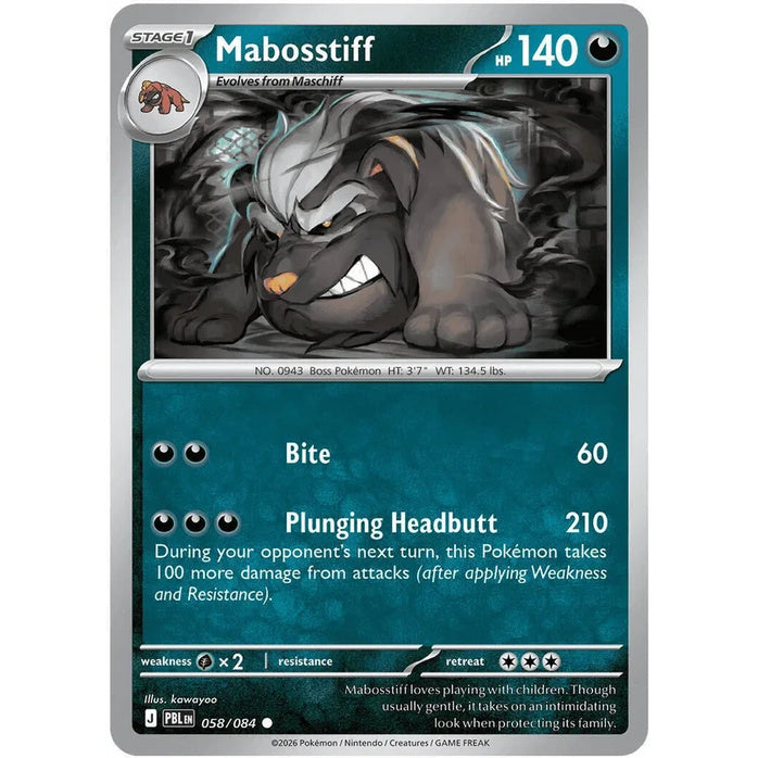 Mabosstiff - Pitch Black (Common) [PBL-58] English / Near Mint / Normal