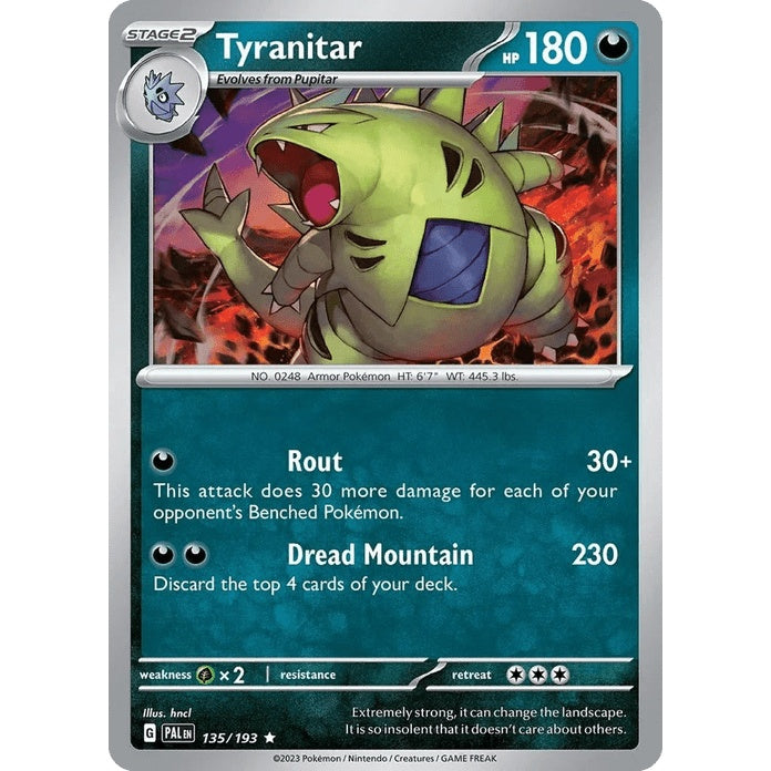 Tyranitar - Paldea Evolved (Rare) [PAL-135] English / Near Mint / Normal