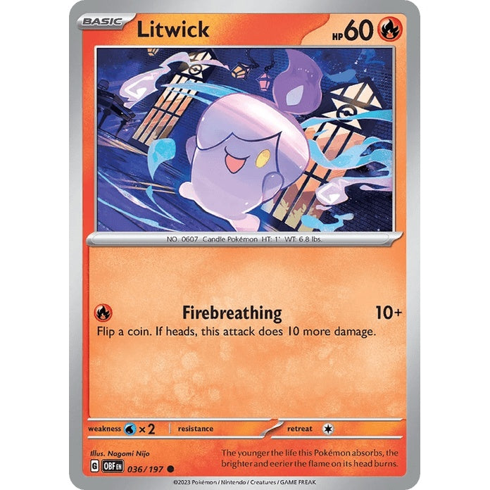 Litwick - Obsidian Flames (Common) [OBF-36] English / Near Mint / Normal