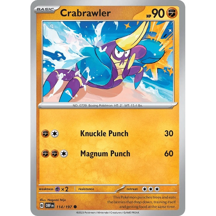 Crabrawler - Obsidian Flames (Common) [OBF-114] English / Near Mint / Normal