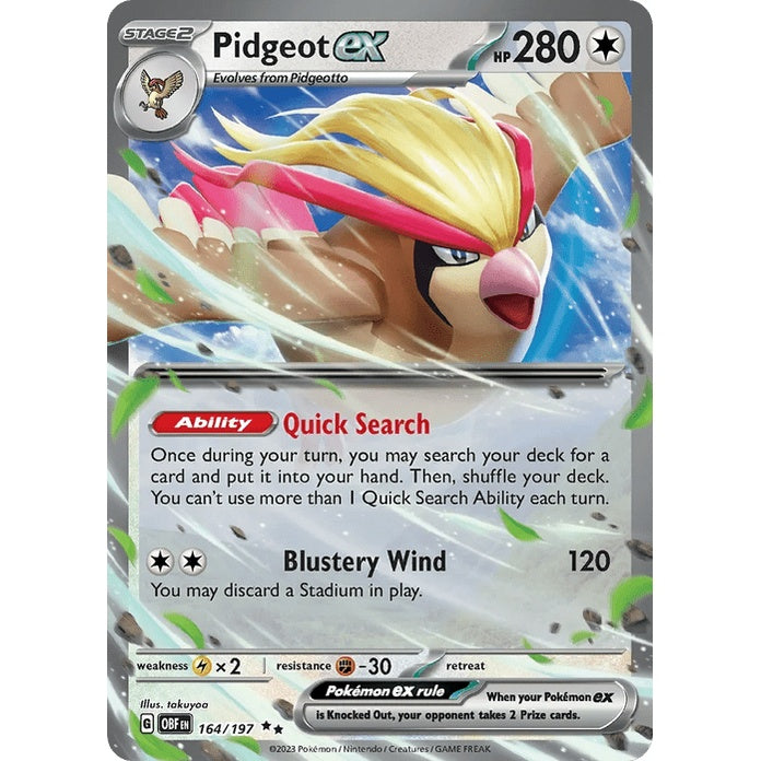 Pidgeot ex - Obsidian Flames (Double Rare) [OBF-164] English / Near Mint / Normal