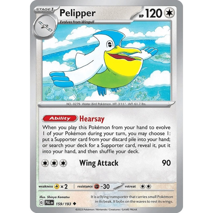 Pelipper - Paldea Evolved (Uncommon) [PAL-159] English / Near Mint / Normal