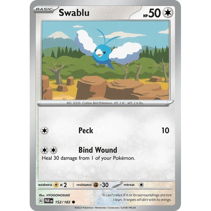 Swablu - Paradox Rift (Common) [PAR-152] English / Near Mint / Normal