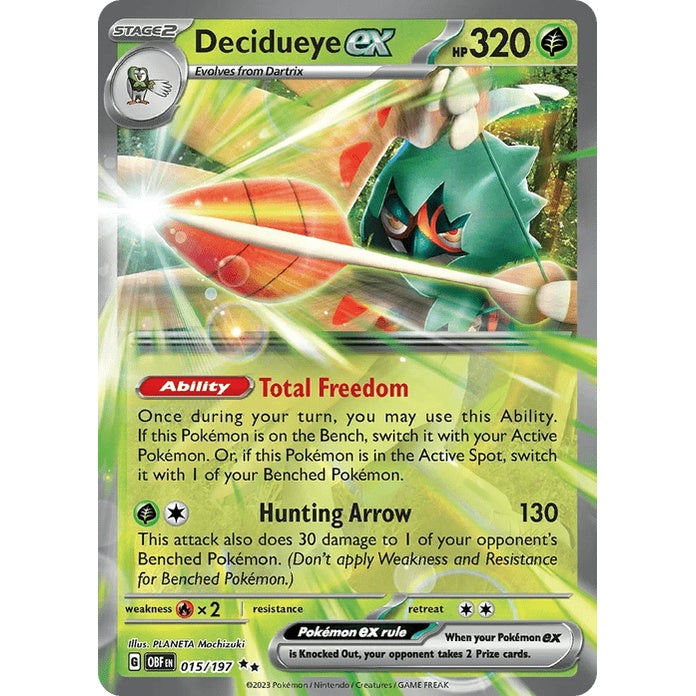 Decidueye ex - Obsidian Flames (Double Rare) [OBF-15] English / Near Mint / Normal