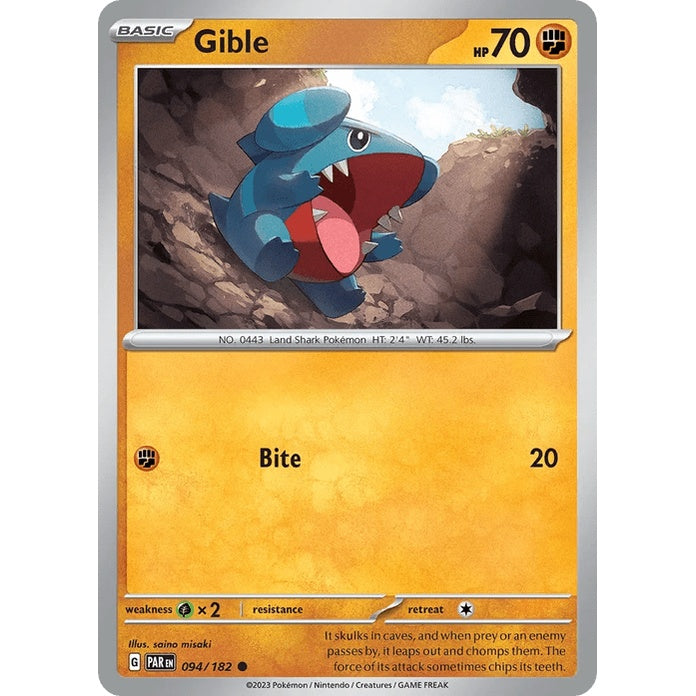 Gible - Paradox Rift (Common) [PAR-94] English / Near Mint / Normal