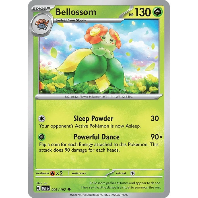 Bellossom - Obsidian Flames (Uncommon) [OBF-3] English / Near Mint / Normal