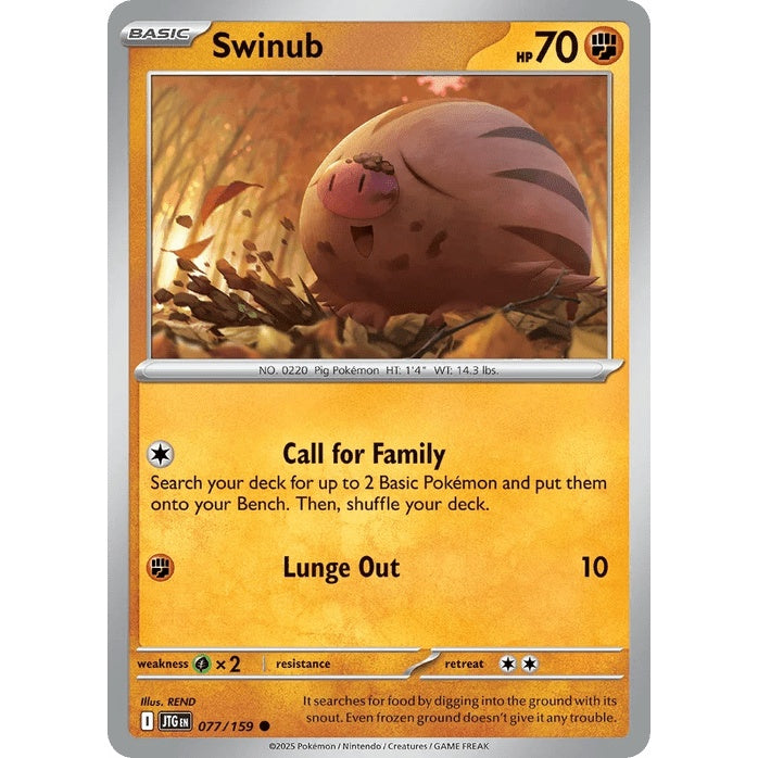 Swinub - Journey Together (Common) [JTG-77] English / Near Mint / Normal